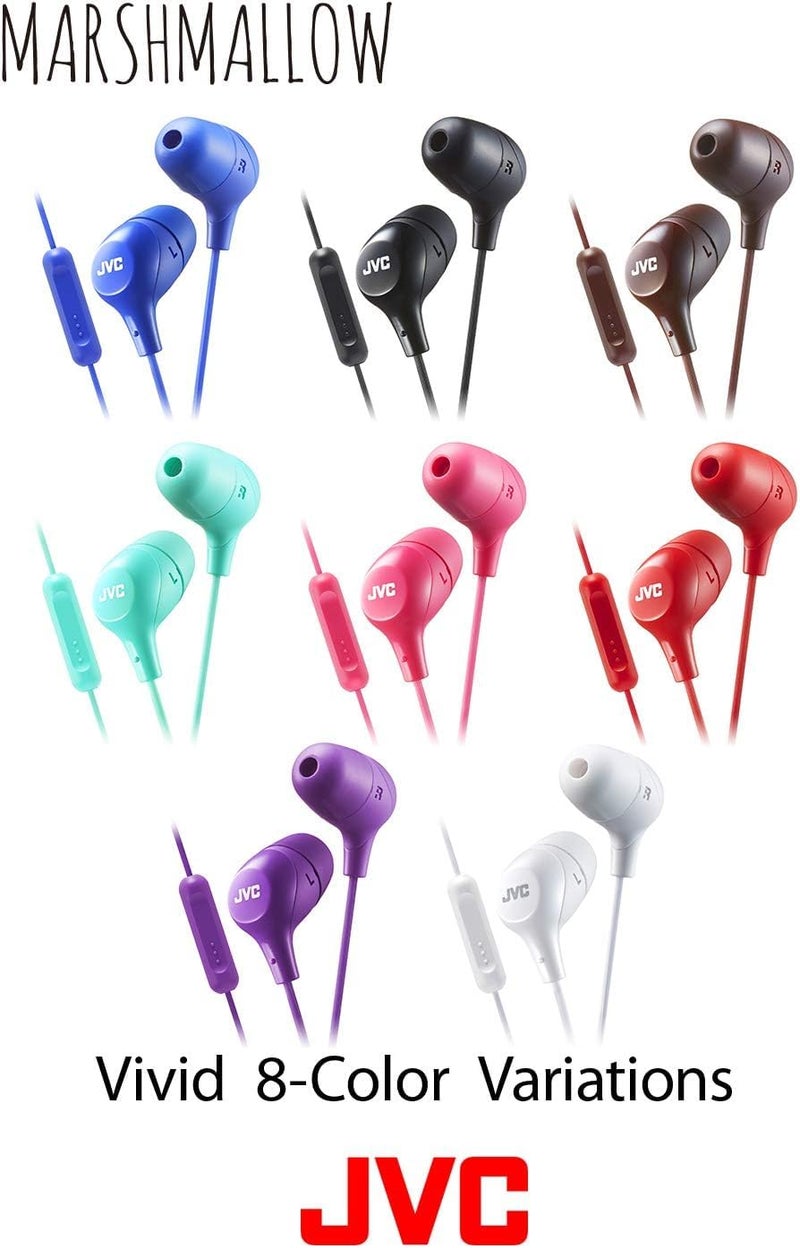JVC Memory Foam Earbud Marshmallow Memory Foam Earbud with Mic Blue (HAFX38MA) - Image 3